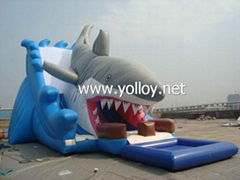 Big shark Attack inflatable Slides