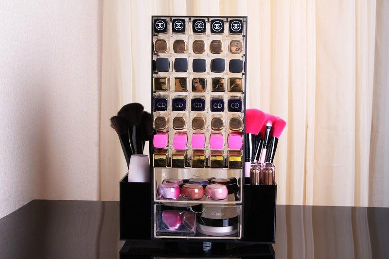 Rotating Lipstick Make up Organizer with Drawers