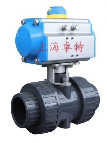 UPVC气动球阀 气动塑料球阀