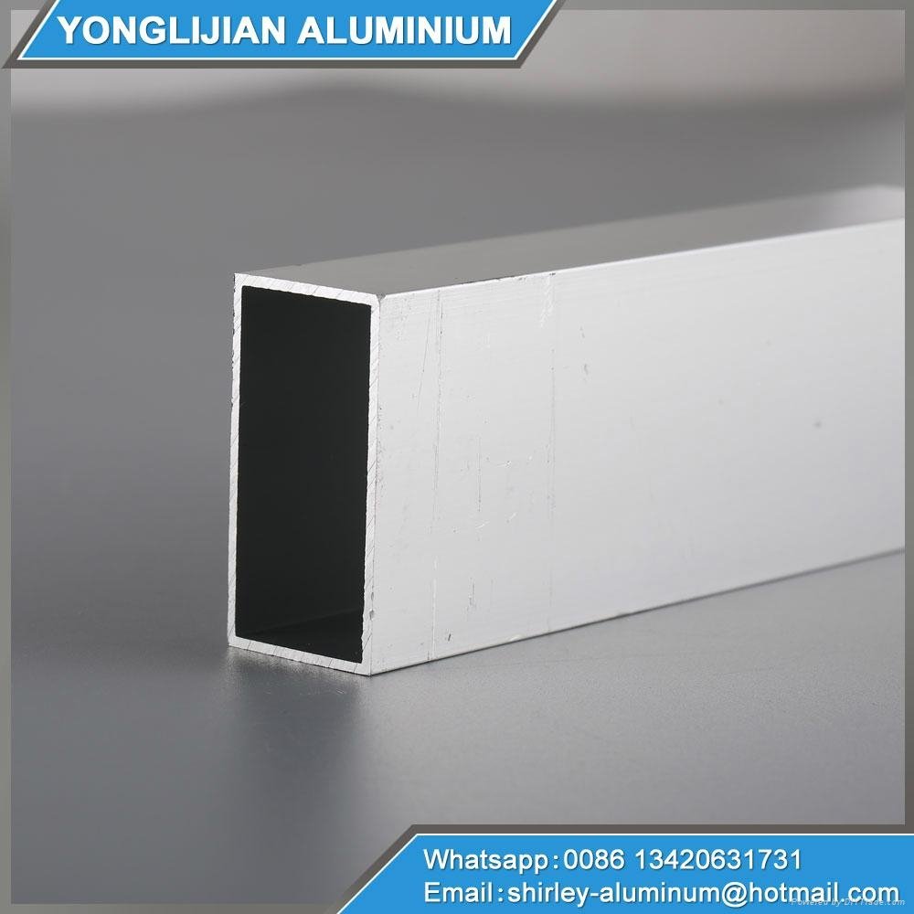 Aluminium flat tube square tube aluminum hollow section in China 2