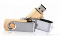 Swivel Wooden USB Flash Drive 3