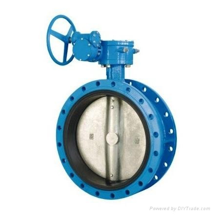 Double flanged type centric butterfly valve