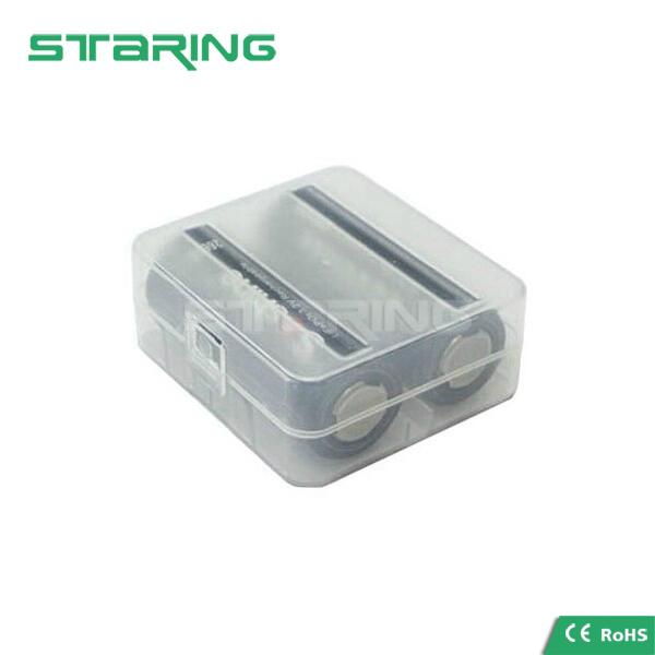 Clear Plastic battery storage box 26650 battery case