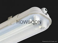 Twin tubes 1.5m waterproof fixtures completed with high quality ballast 2X58W