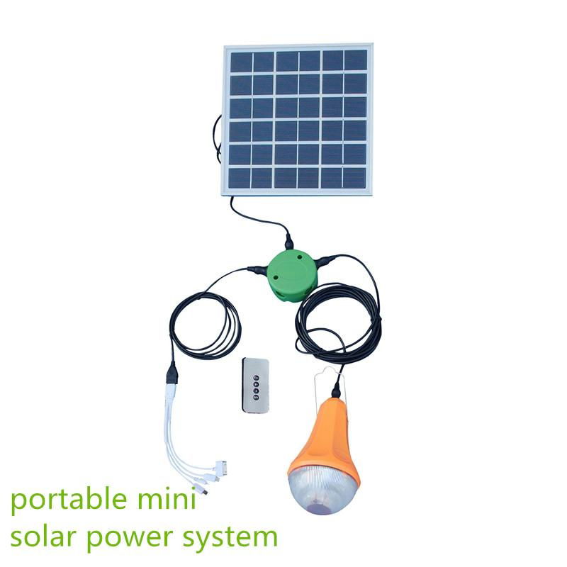 15W solar panel battery portable solar home light led 4