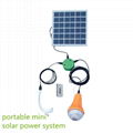 15W solar panel battery portable solar home light led 4