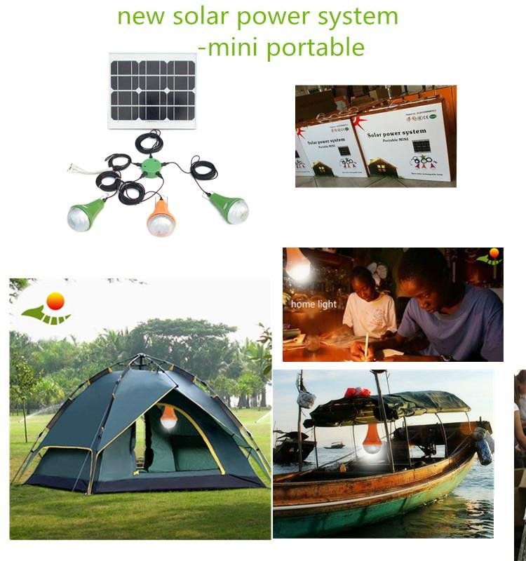 2016 new products portable solar kit with 9w PV solar panel. mini solar lighting 2