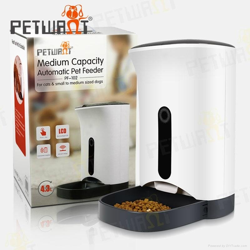 medium capacity automatic pet food feeder smart 4
