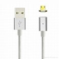 USB Cable, Magnetic USB Cable Micro USB 1M Magnetic Charging Cable Metal Magneti