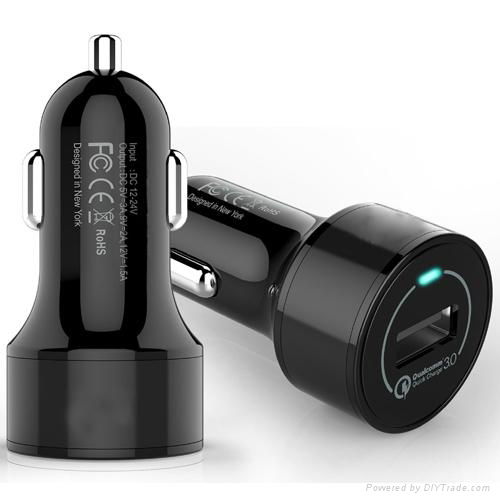 Aukey Quick Charge 3.0 Cargador 18W USB Car Charger for Samsung Galaxy S6/S7 3