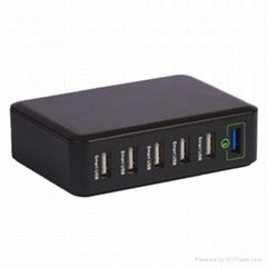 5 Port 5V/2.4A + 1 Port Quick Charge 2.0 60w 6 port qc 2.0 usb wall charger