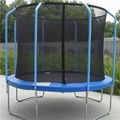 10FT New Round Spring Fiberglass Rod Trampoline 1