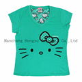 100% cotton girl's T-shirt cute