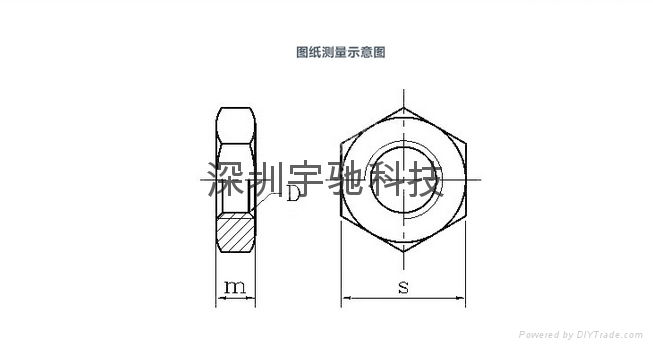 六角薄螺母 4