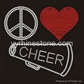 Peace Love Smile rhinestone transfer