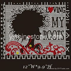 Loving my roots hotfix rhinestone transfer