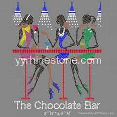 Girl's night out(chocolate bar)drink & wine Rhinestone Transfer