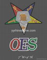 OES Eastern Star hot-fix Rhinestone Transfer 1