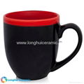 Two-tone halo customizable bistro ceramic mug