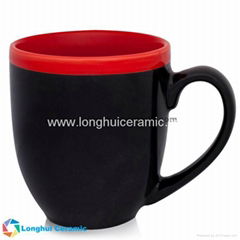 Two-tone halo customizable bistro ceramic mug