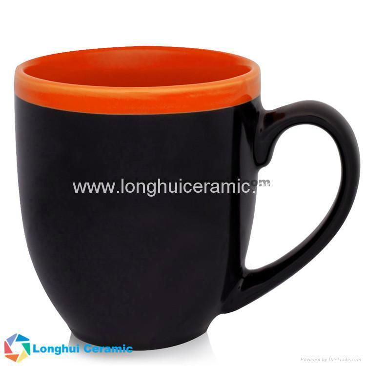 Two-tone halo customizable bistro ceramic mug 3