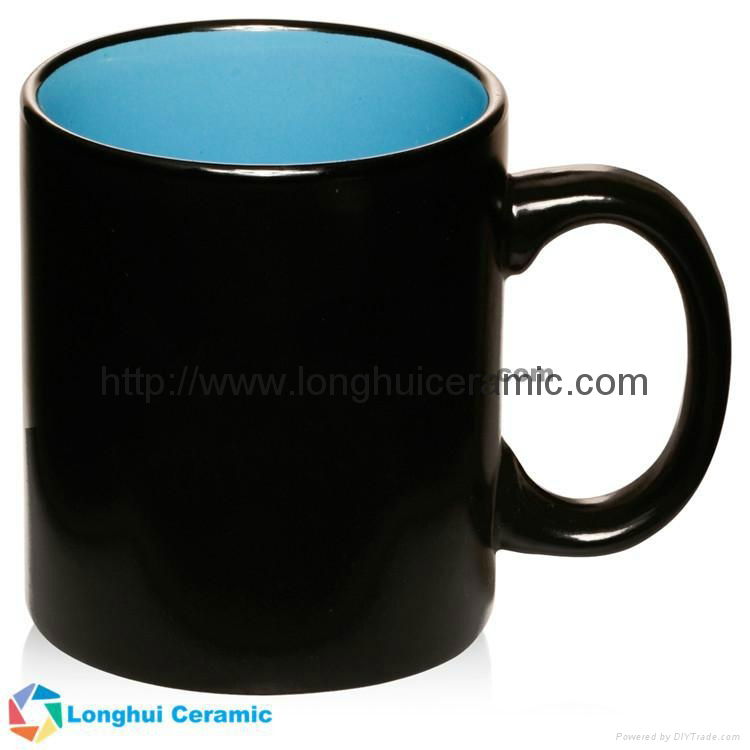 12oz Hilo black matte two-tone promotional ceramic coffee mug 2