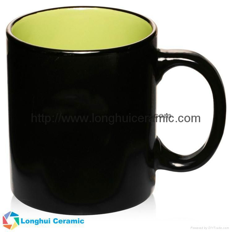 12oz Hilo black matte two-tone promotional ceramic coffee mug 3