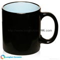 12oz Hilo black matte two-tone promotional ceramic coffee mug 4