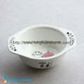 4.5'' Custom cartoon pattern printed children's ceramic bowl with two ears 1