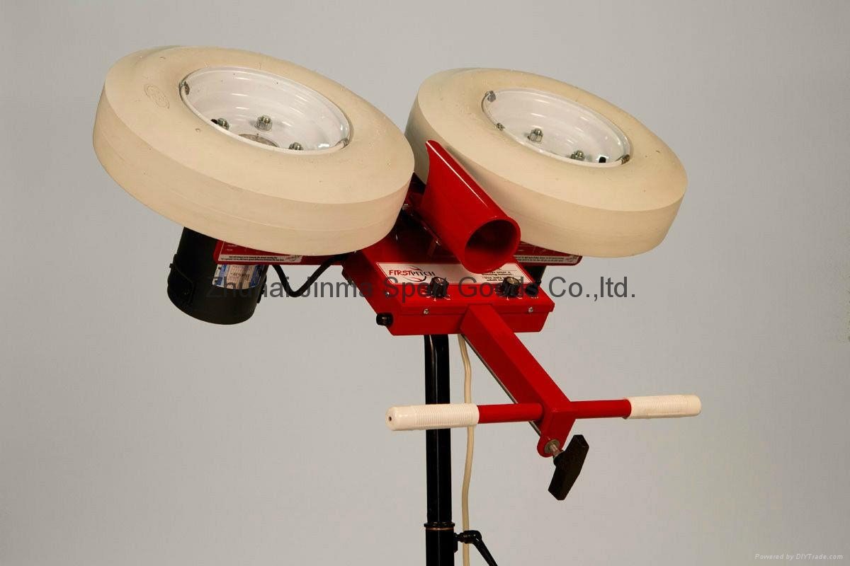 First Pitch Double Wheel Baseball PItching Machine HQ Ball Thrower