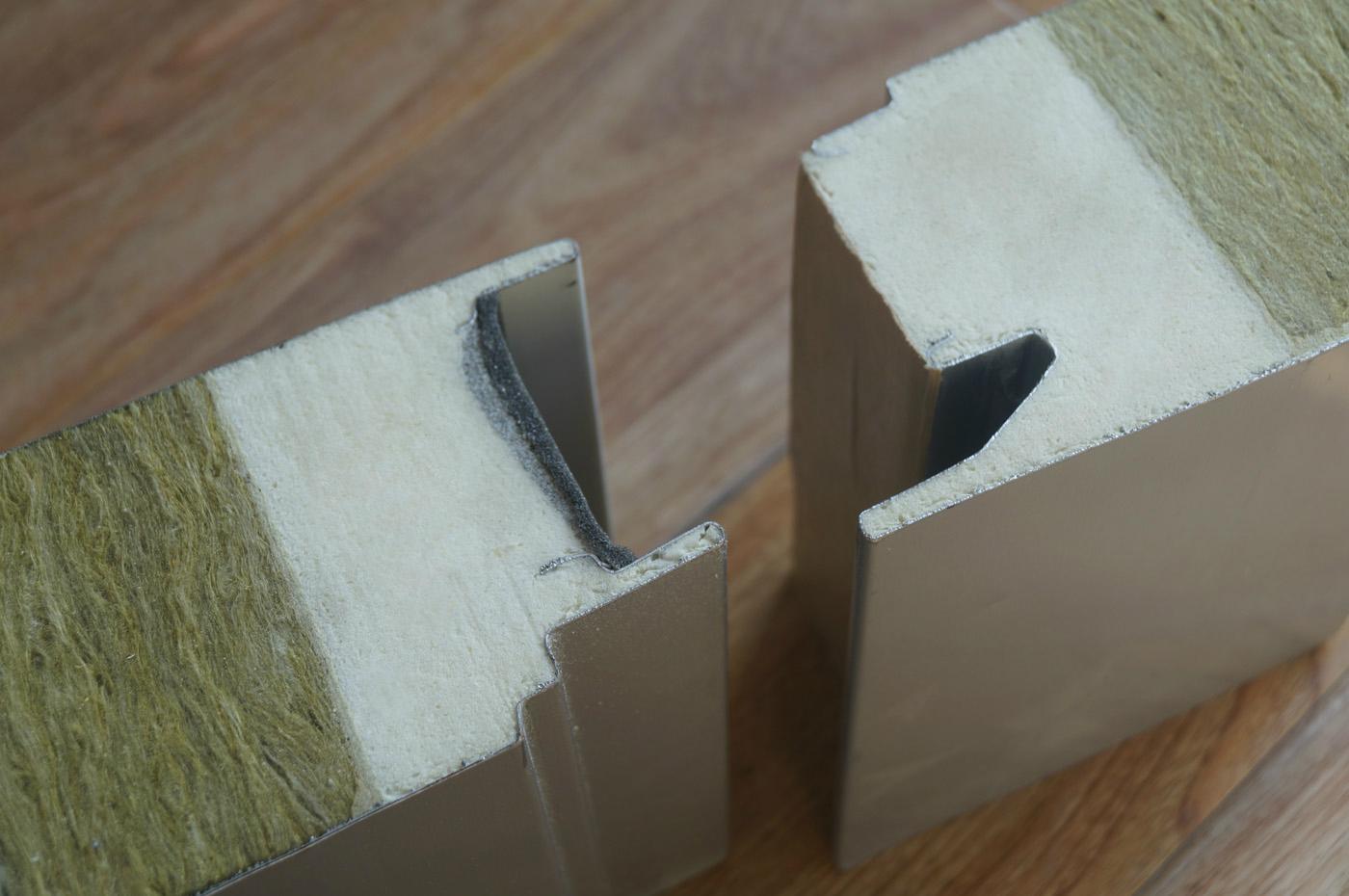 聚氨酯封边岩棉夹芯板