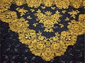 Yellow Embroidery Spanish Lace Mantilla 4
