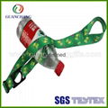 Custom eco-friendly polyester material adjustable bottle holder lanyard  5