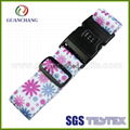 Custom promotion polyester material printed digital lock suitcase l   age strap 3