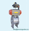 1PC Pneumatic ball valve with flange end