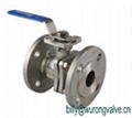 2PC Ball Valve flange end with ISO