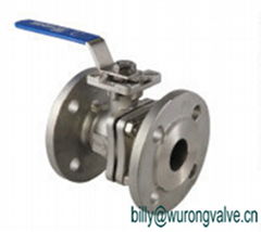 2PC Ball Valve flange end with ISO direct mount pad