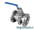 Stainless Steel 2PC Ball Valve Flange End 1