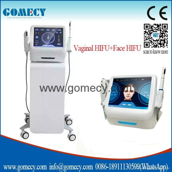 Ultrasound machine portable HIFU 2 hand piece for private part of female body