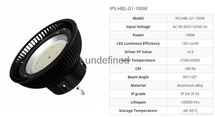 150W UFO LED High Bay Commercial Lighting, Waterproof IP65 warehouse Lightings  4