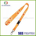 Rush Polyester custom logo printed lanyard 