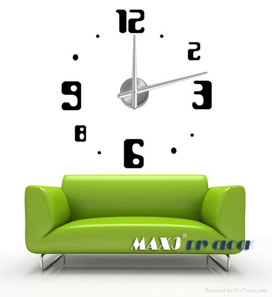 3D Frameless Large Wall Clock 