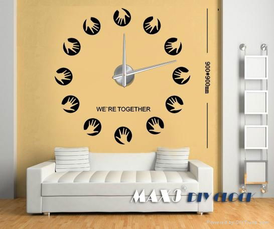 Creative wall sticker clock  2