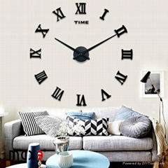 Wall sticker clock for home decoration 