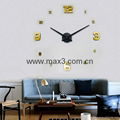 2017 MAX3 Modern design 3D big wall sticker clock 2