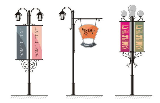 European style lighting poles  2