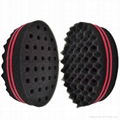 Popular EVA+PU Double Sided Black Magic Twist Hair Sponge 1