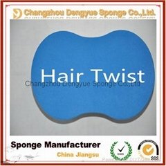 Lower distortion Various colors Polyurethane Salon Tool Hair Twist Sponges