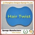 Lower distortion Various colors Polyurethane Salon Tool Hair Twist Sponges 2