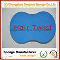 Lower distortion Various colors Polyurethane Salon Tool Hair Twist Sponges 4